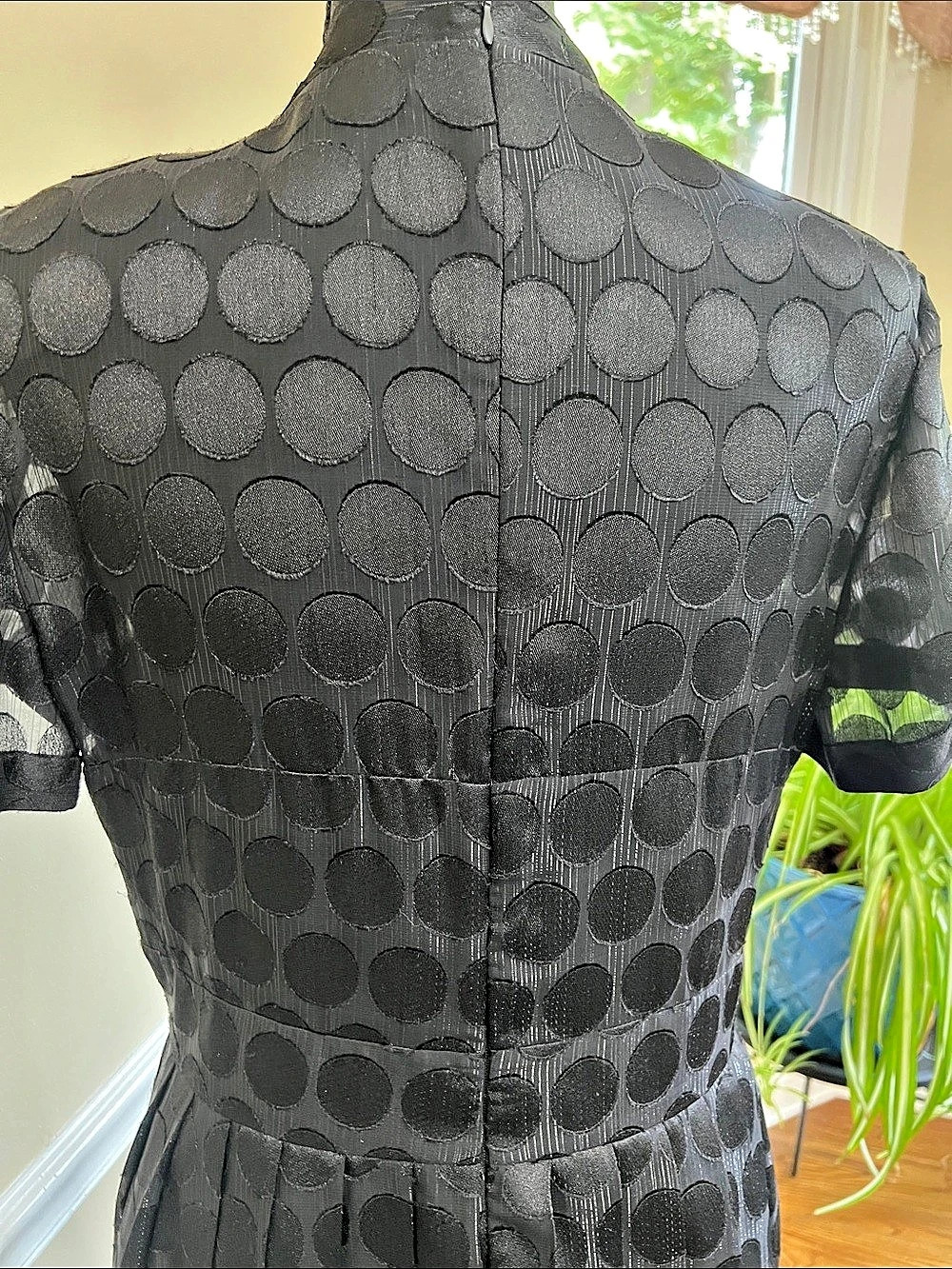 Alex Marie Black Polka Dot Dress Size 10 - Picture 3 of 15